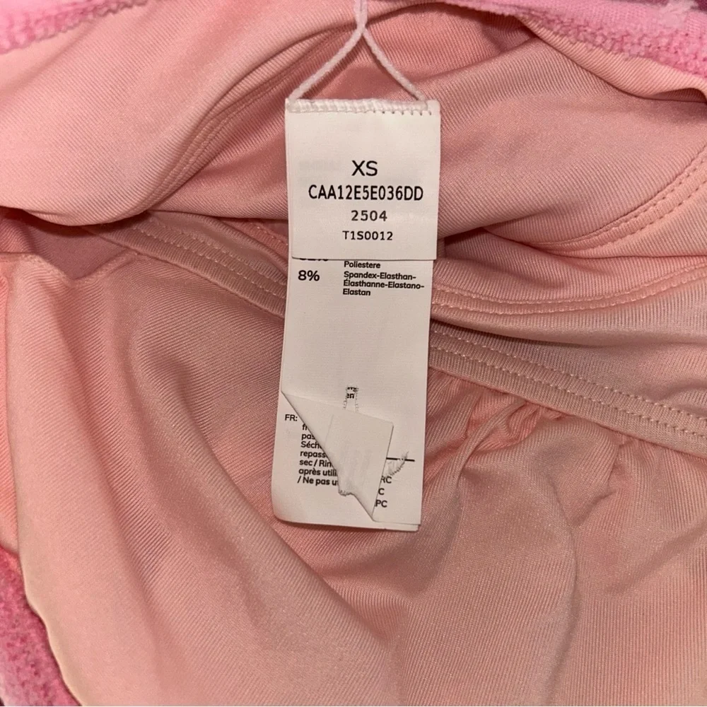 Bubble gum Pink Textured Swimsuit with Cutout - Picture 5 of 5